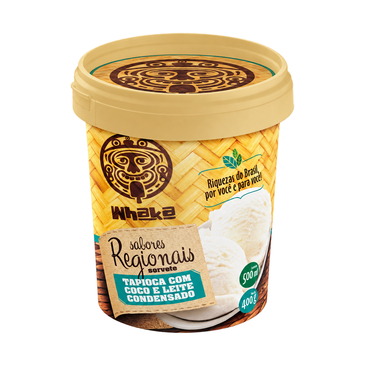 Tapioca com coco e leite condensado