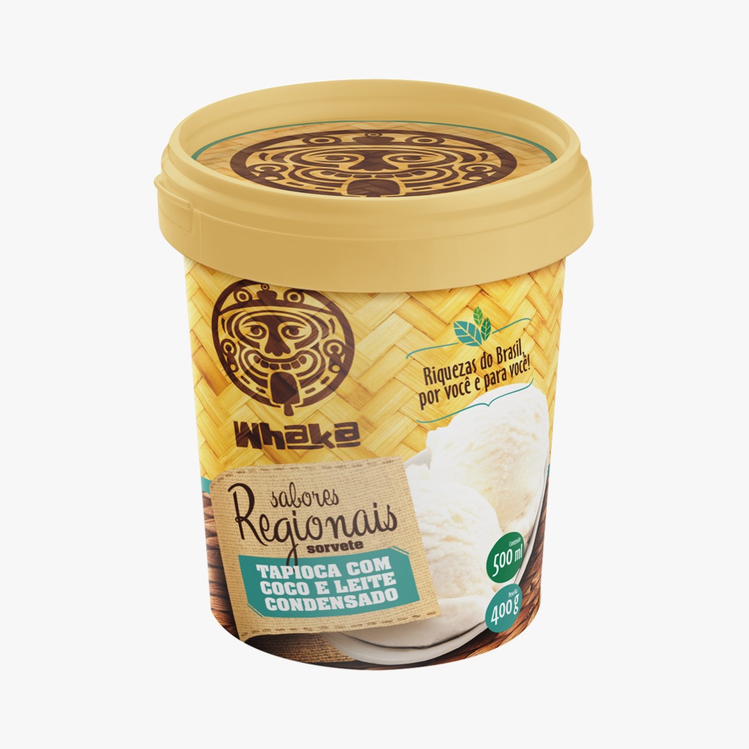 Tapioca com coco e leite condensado