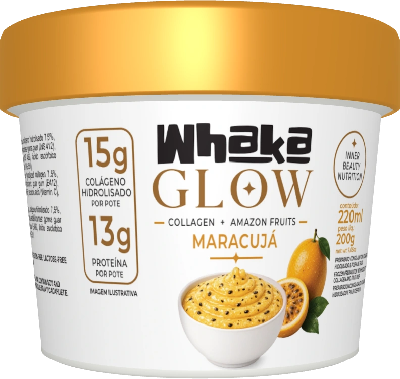 Sorbete Whaka Glow Maracujá - Colágeno e Proteína