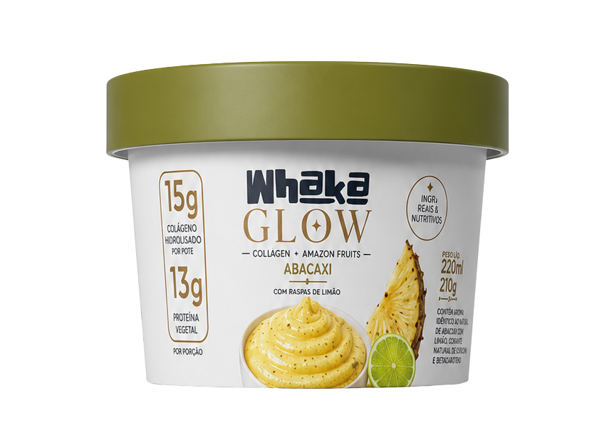 Whaka Glow Abacaxi com raspas de limão