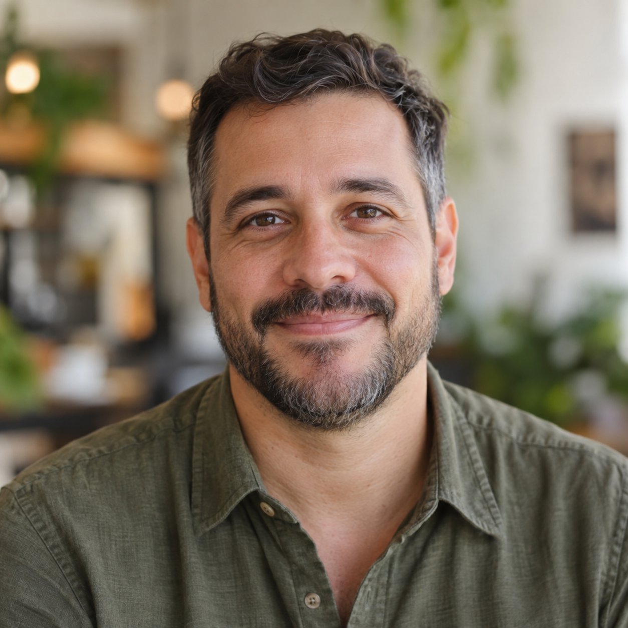 Retrato fictício de Ricardo Almeida, criado por IA para demonstração